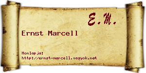 Ernst Marcell névjegykártya